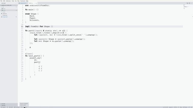 Jour 2 (enum, match) — Partie 1 — Rust Advent Of Code 2022 смотреть онлайн