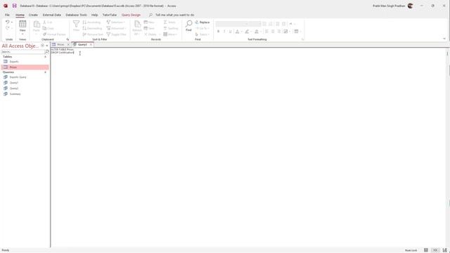 MS Access Tutorial - Lesson 110 - SQL Query DROP COLUMN смотреть онлайн
