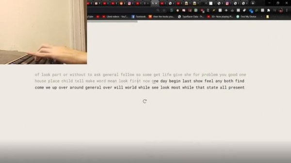 205WPM on Monkeytype.coms 60 second typing test
