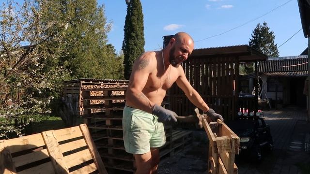 МОЕМ ДЖИП, загораем, работаем на даче, чистим дорожку, разбираем палеты, НА ДАЧУ С БАБУШКОЙ смотреть онлайн