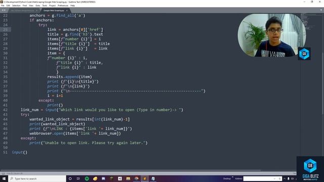 Getting Google Web Results in Python (Web Scraping) | Giga Blitz смотреть онлайн