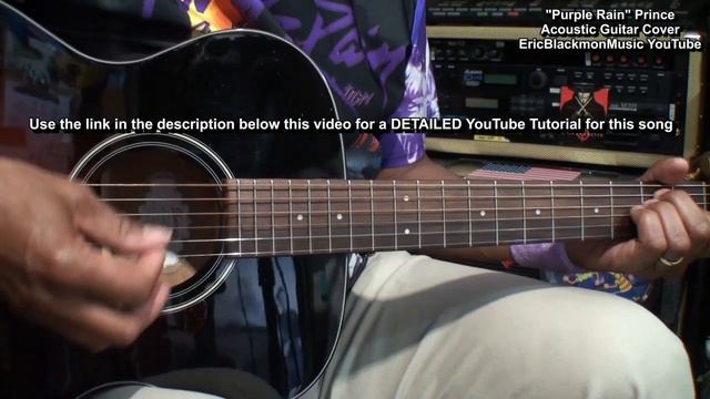 PRINCE Purple Rain Acoustic CHORDS Guitar Cover Lesson Link In Video Descriptn @EricBlackmonGuitar смотреть онлайн