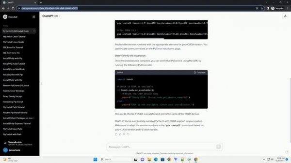 python pip install pytorch with cuda