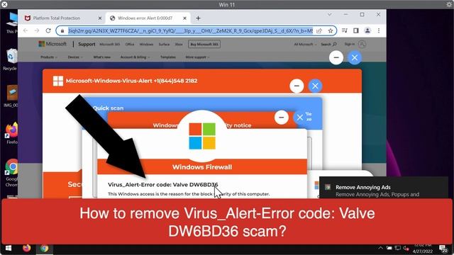 Virus_Alert-Error code: Valve DW6BD36 scam removal. смотреть онлайн
