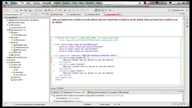 Facelets + JSF 2: Java EE 6 & GlassFish 3 using Eclipse (Part 4 of 5) смотреть онлайн