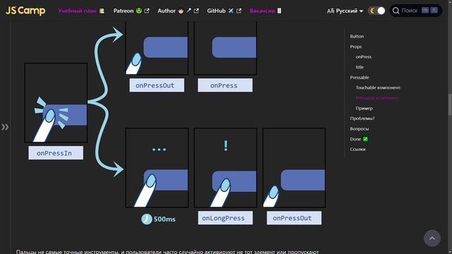 События нажатия - Кнопки - React Native - Урок 6 смотреть онлайн