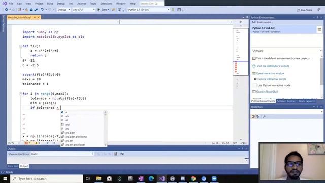 bisection method in Python смотреть онлайн