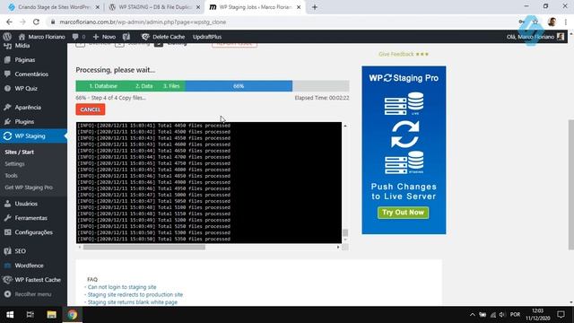 Criando Stage de Sites WordPress Com WP Staging смотреть онлайн