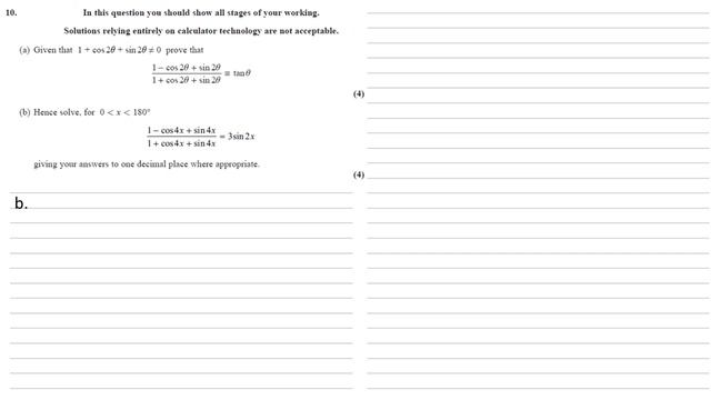 Edexcel A-Level - October 2021 - Advanced Pure Mathematics 1 - Question 10 - Exam Paper Walkthrough смотреть онлайн