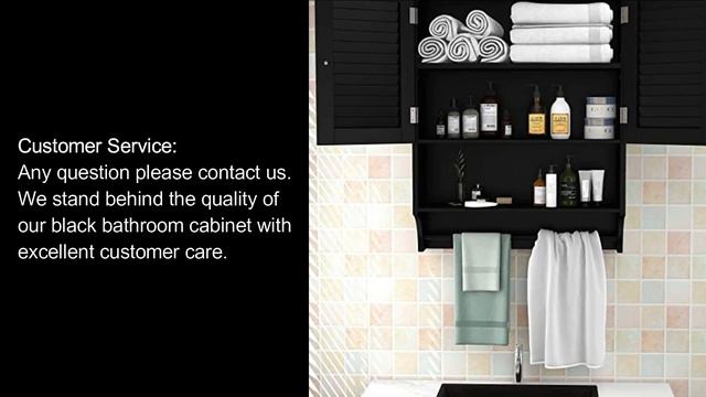ChooChoo | Wall Cabinet Wood Hanging Cabinet with Adjustable Shelves and Towels Bar, Cabinet 2-Door смотреть онлайн