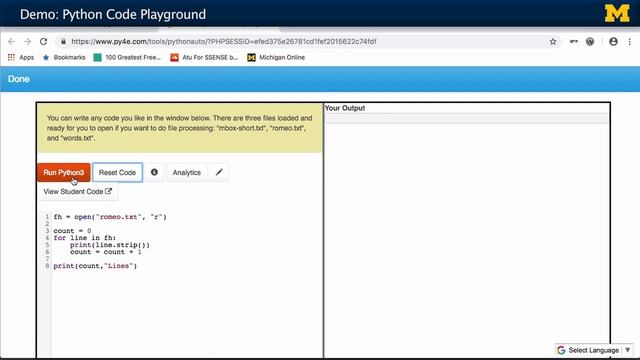 Video #4 Dmnsn: Using the Python Playground. Programming for Everybody (Getting Started with Python смотреть онлайн