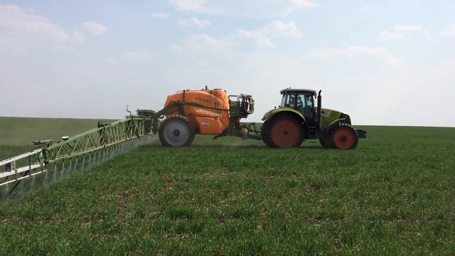 Демонстрация трактора CLAAS AXION 820 в Курской обл., Щигровский р-н, село Вязовое смотреть онлайн