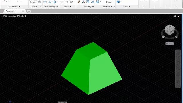 How to make 3d frustum pyramid using AutoCAD Pyramic command смотреть онлайн