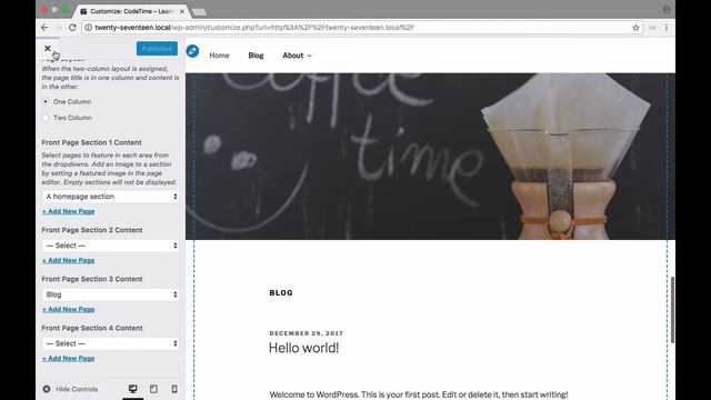 No-Code Customization of the WordPress Twenty Seventeen Theme, Part 9: Editing the Theme Options смотреть онлайн