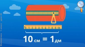 Математика 1 класс (Урок№46 - Дециметр. Соотношение между дециметром и сантиметром.)