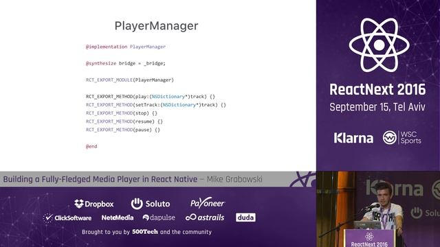 Mike Grabowski: Building a Fully-Fledged Media Player in React Native — ReactNext 2016 смотреть онлайн