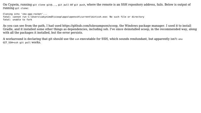Unix & Linux: Git functions requiring SSH broken on Cygwin смотреть онлайн