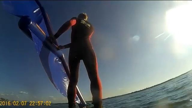 На сап-борде под парусом (впервые)