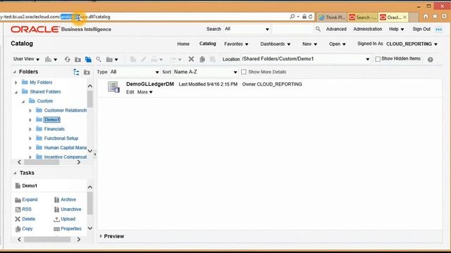 Create folder in Fusion Business Intelligence (BI) смотреть онлайн