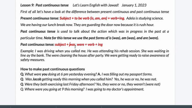 WHAT IS PAST CONTINUOUS TENSE? WHAT IS THE STRUCTOR OF PRESENT CONTINUOUS TENSE? смотреть онлайн