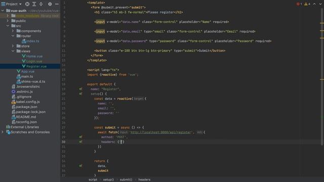 VueJS JWT Authentication смотреть онлайн