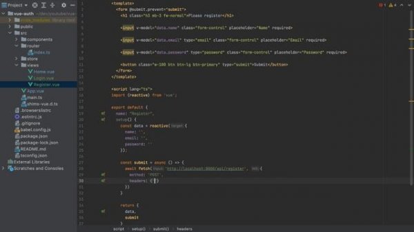 VueJS JWT Authentication
