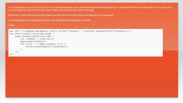 Get array of items from Firebase snapshot смотреть онлайн
