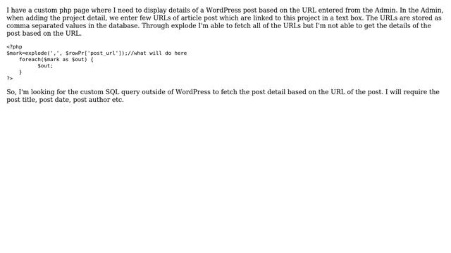 Wordpress: How to get post detail based on URL of the post? смотреть онлайн