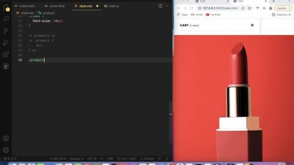 Create Shopping Cart Design | HTML & CSS & Javascript