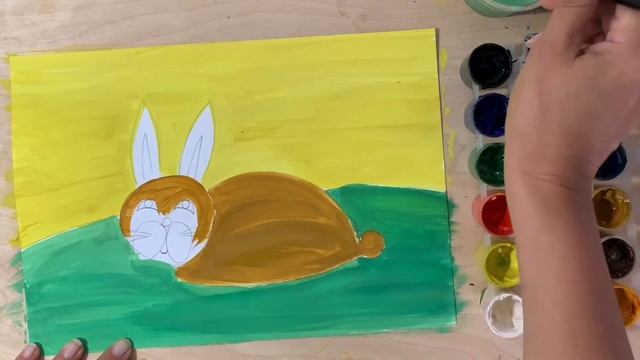 Рисуем зайчика. Гуашь. Рисуй с нами смотреть онлайн
