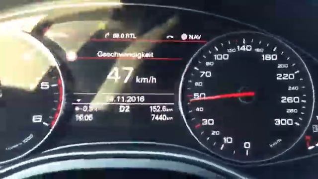 Audi A6 3.0 TDI Quattro 2016.Разгон 0-100 смотреть онлайн
