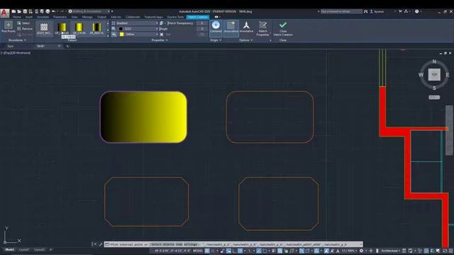 AUTOCAD - GRADIENT COMMAND смотреть онлайн