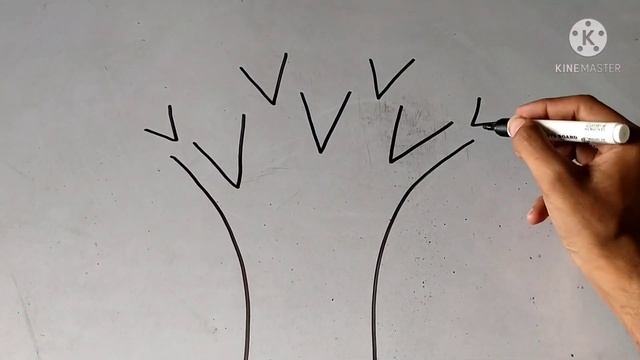 How to Draw A Tree Simple Trick,, पेड़ का चित्र बनाना कैसे सीखें आसानी से смотреть онлайн