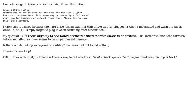Which particular file caused "Delayed write failed" error? смотреть онлайн