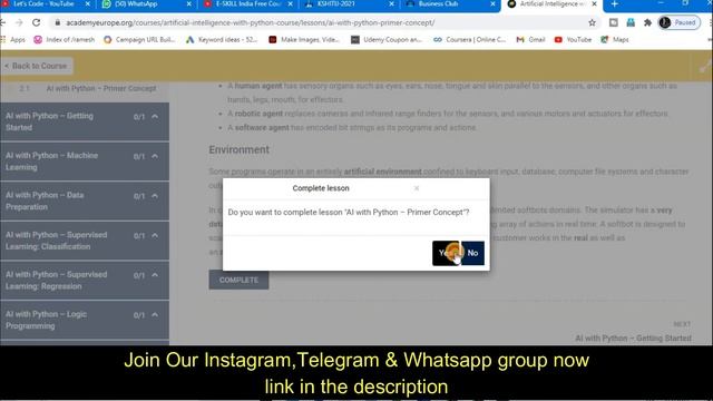 Artificial Intelligence With Python Free Course With Certificate | Europe Academy Free Courses смотреть онлайн
