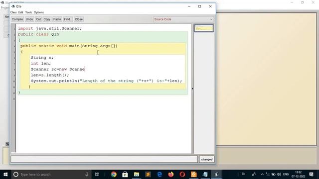 MCS-206 | June 2022 Q1b | Write a Java program which takes a string as input and displays its lengt смотреть онлайн