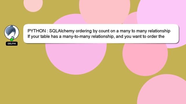 PYTHON : SQLAlchemy ordering by count on a many to many relationship смотреть онлайн