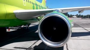 Самолет S7 со странными звуками в двигателе.