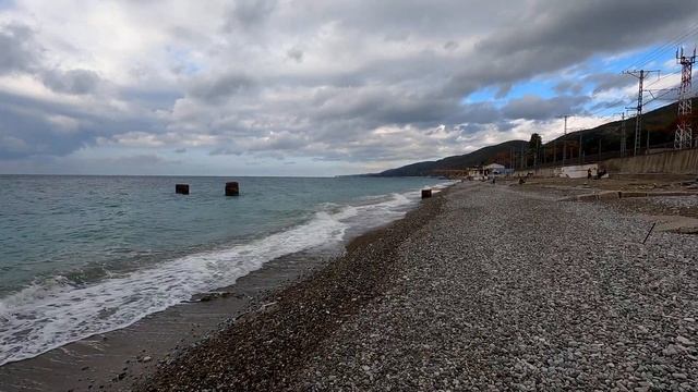 ЛАЗАРЕВСКОЕ СЕГОДНЯ ?СОЧИ. Пляжи "Морская звезда" "Тихая гавань " "Бирюза" в ноябре! смотреть онлайн