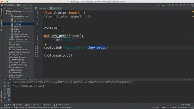 Python - Events - Tutorial 1 - Video 63 смотреть онлайн
