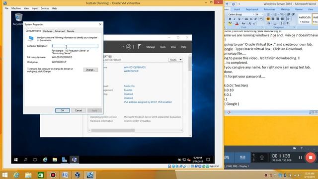 Install Windows Server 2016 In Virtual Box & Guest CD смотреть онлайн