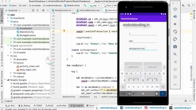 Android Tutorial on realm database | local database | android coding смотреть онлайн