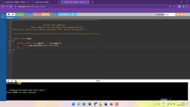 how to run java program on online compiler tamil смотреть онлайн