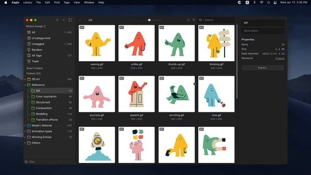 Browsing Videos, GIFs, Audio Files and Fonts | Getting Started with Eagle (5/7) смотреть онлайн