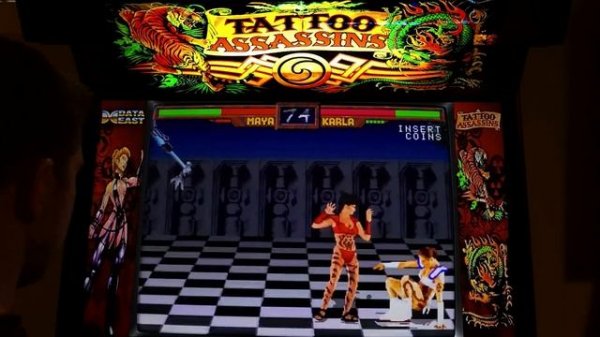 Tattoo Assassins Arcade Cabinet MAME Playthrough w/ Hypermarquee