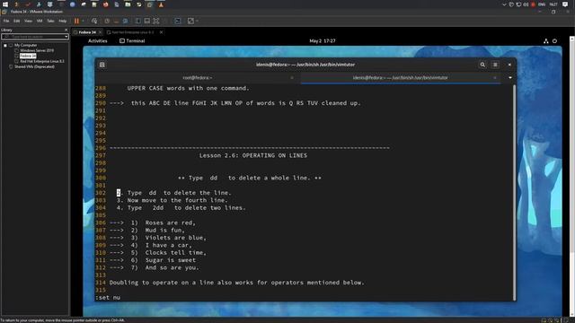 Основы текстового редактора VIM | Fedora 34 смотреть онлайн