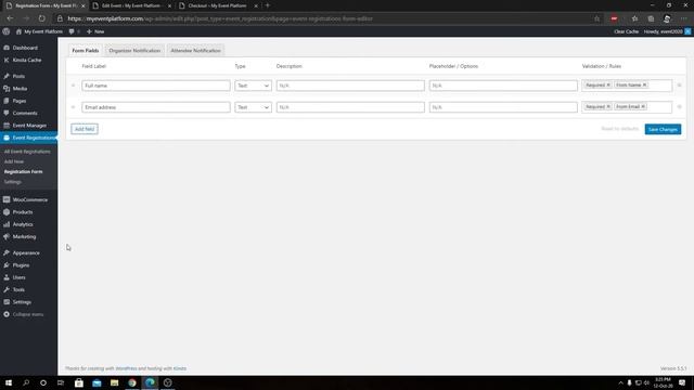 Attendee Information Fields on Backend Submission Form смотреть онлайн