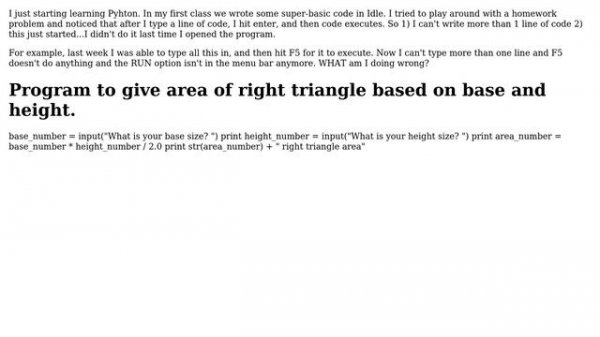Python runs code whenever I hit enter....just started doing this