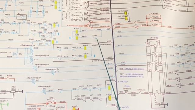 Схема электровоза ЭП1