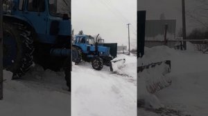 МТЗ 82. Чистим снег